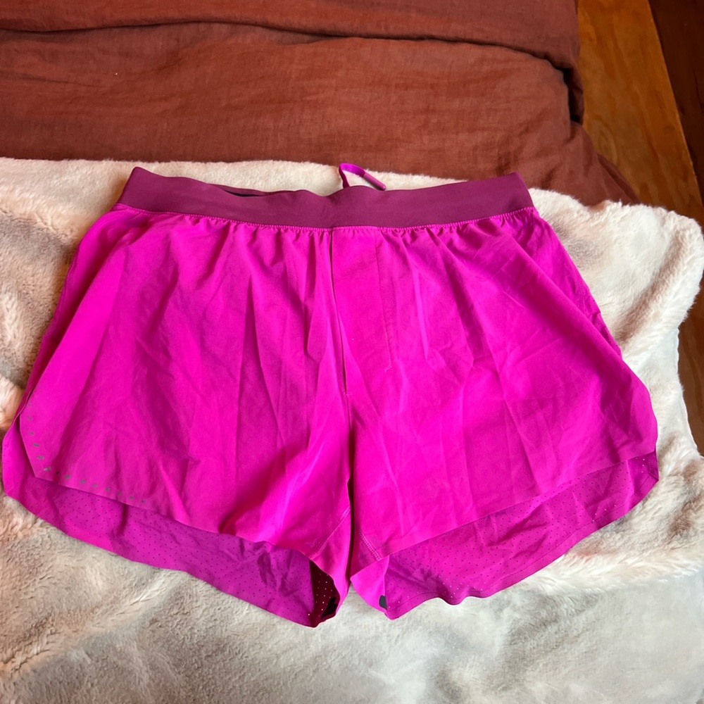 Vibrant Pink Lululemon Running Shorts